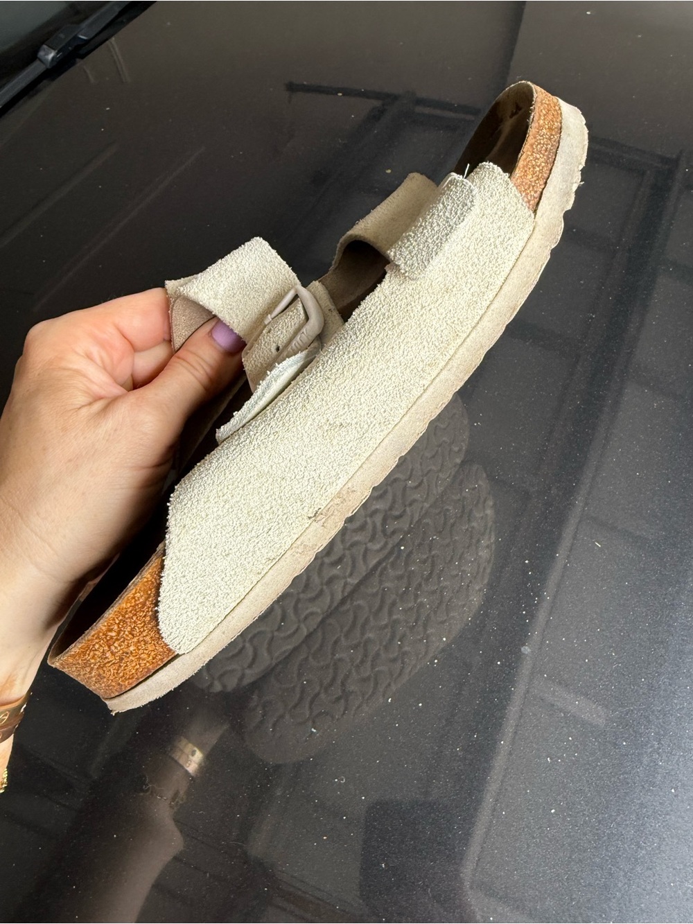BIRKENSTOCK | Suede Double Buckle Slip-On Sandals - Picture 2 of 9